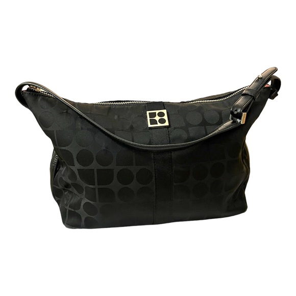 KATE SPADE NOEL print Vintage Original Black on Black Purse Logo Print - Picture 10 of 16